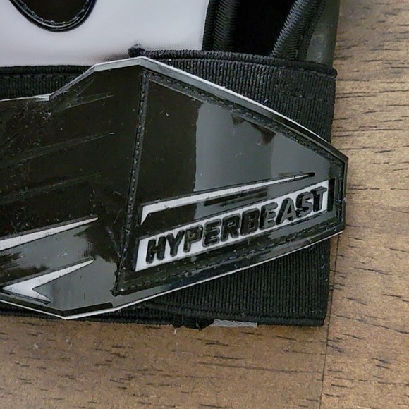 Nike HyperBeast 2.0 Padded Football Gloves Size XXL Black White Linemen - Picture 4 of 4